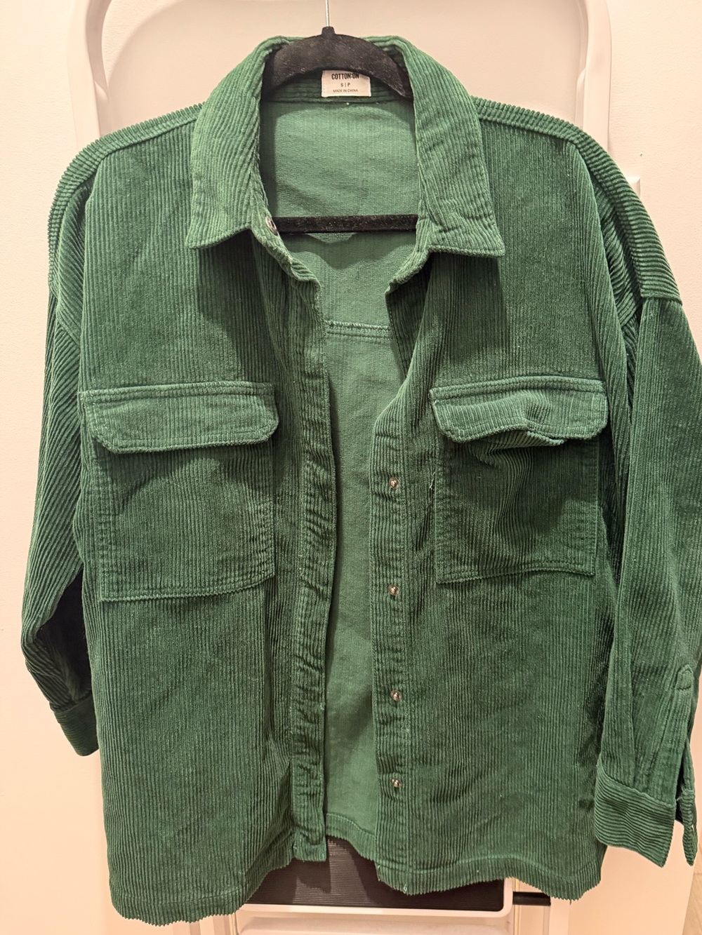 COTTON ON Green Corduroy Oversized shacket